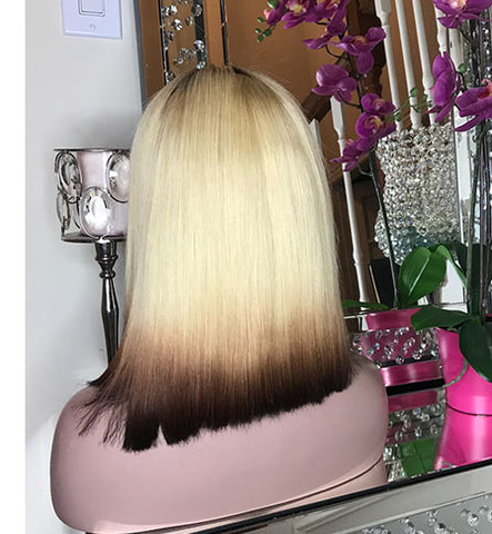 Smokey Latte Blonde Brown Bob